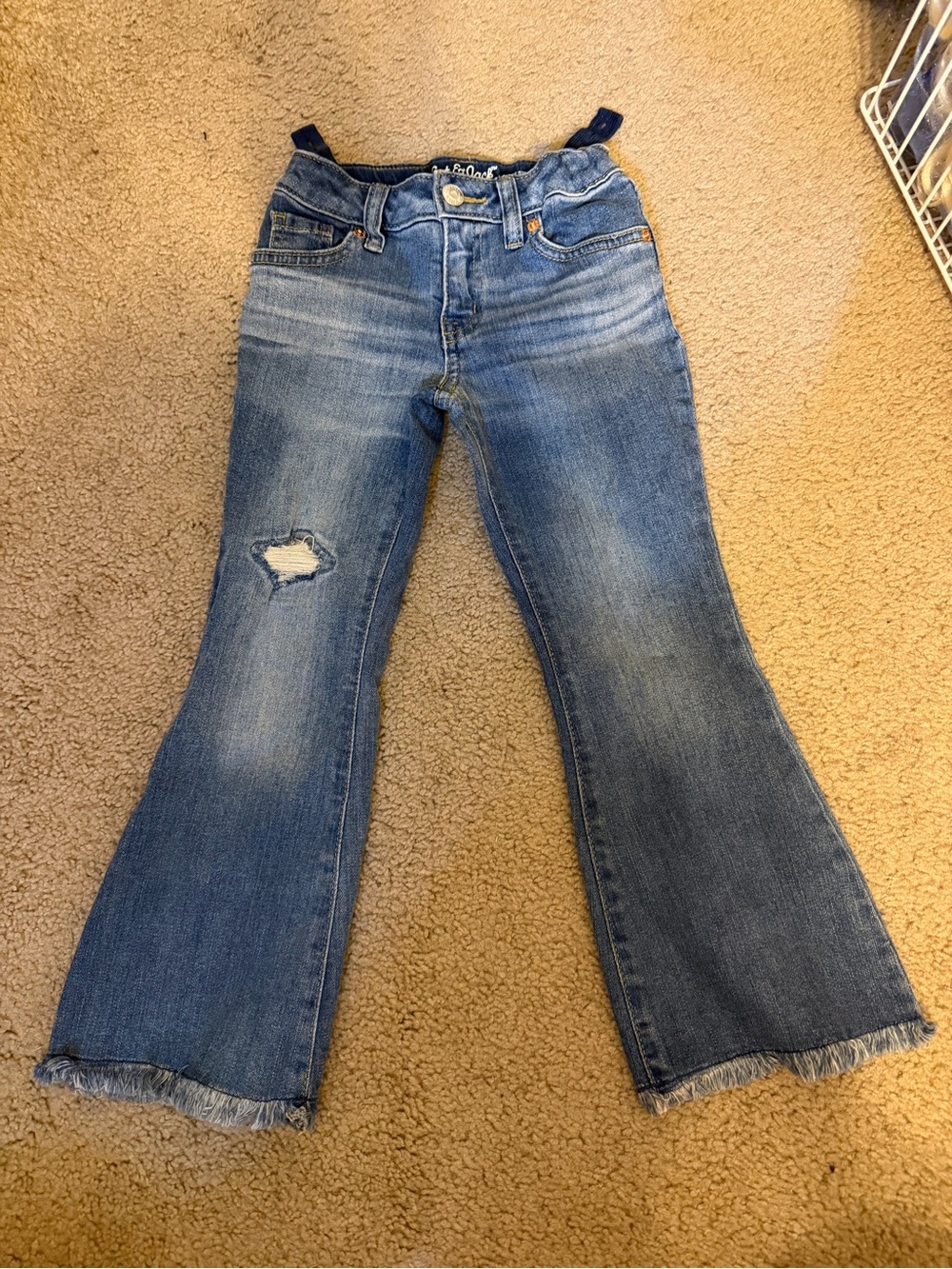 Cat & Jack Light Blue Girls Flare Jeans with Distressed Knee